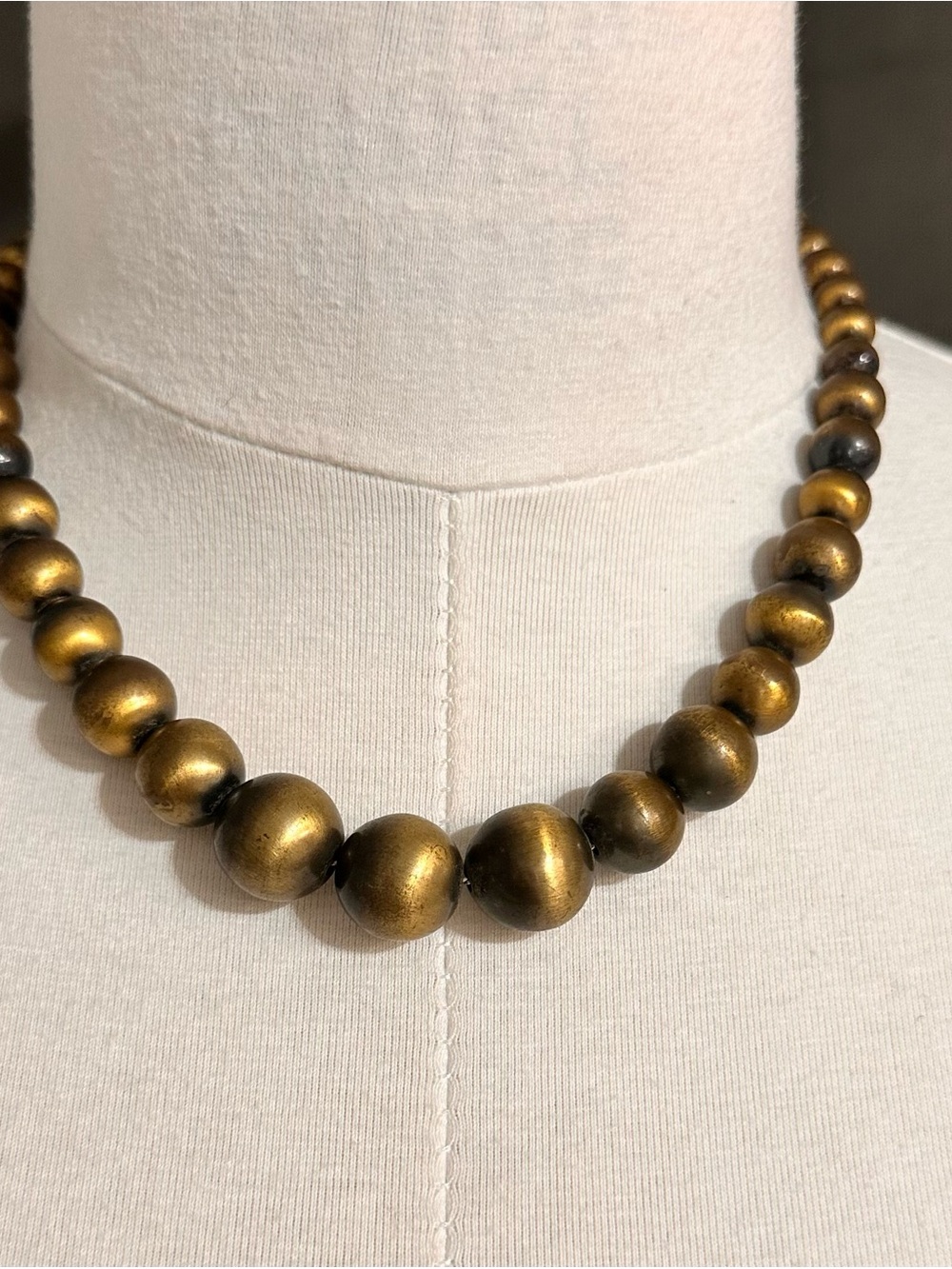 Gold-Tone Beaded Necklace - Classic Women's Statement